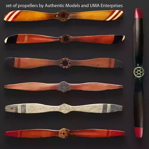 Set propeller by Authentic Models and UMA Enterpri 3D 3D model