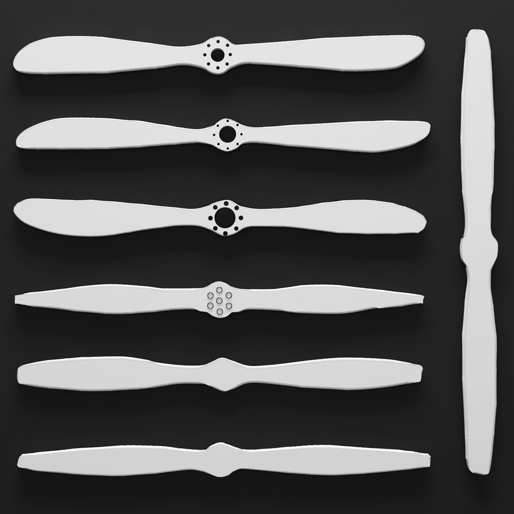 Set propeller by Authentic Models and UMA Enterpri 3D 3D model_6