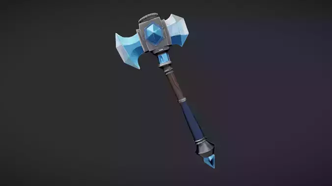fantasy ice battle axe