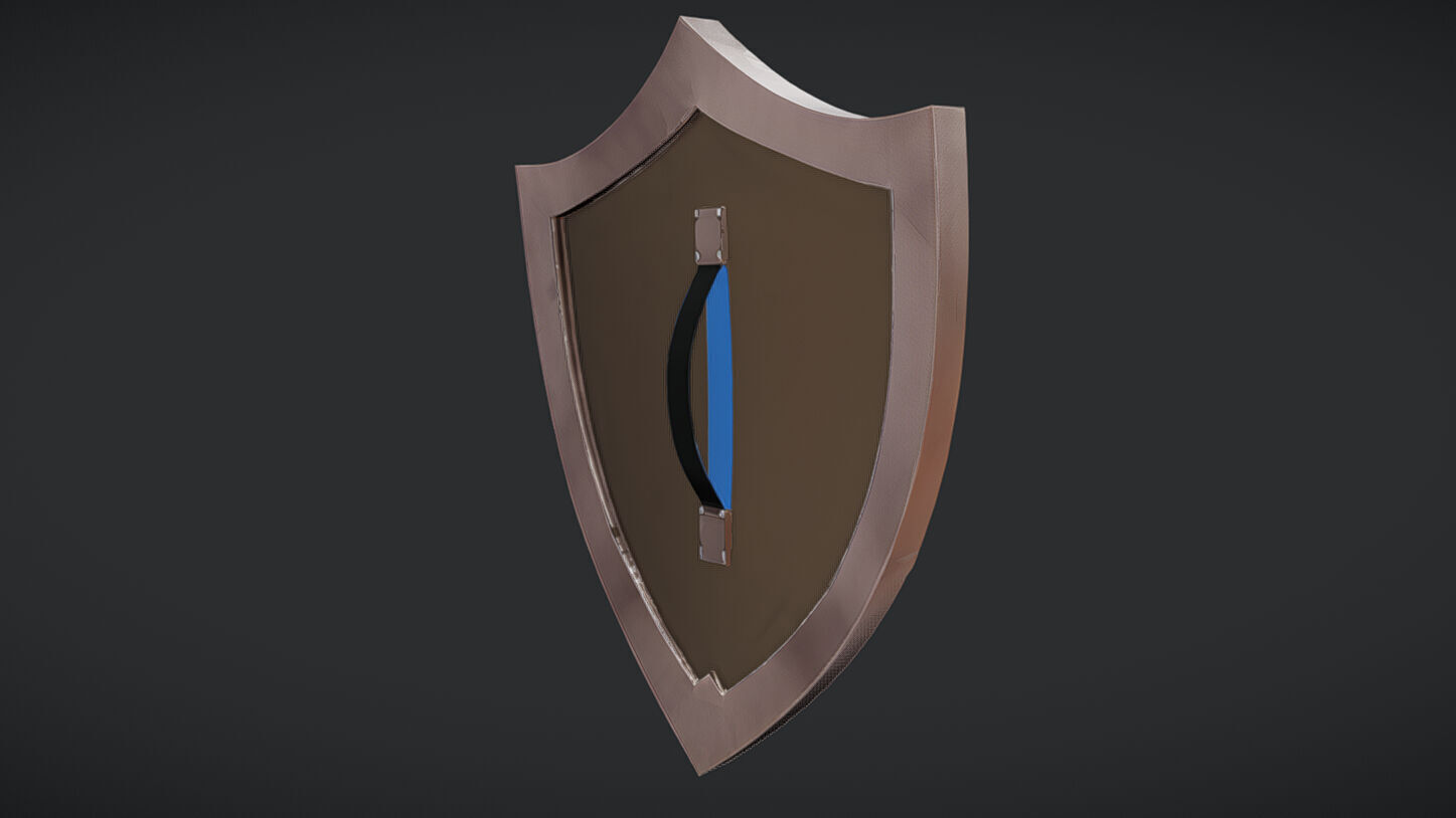 blue crystal shield 3D model_3