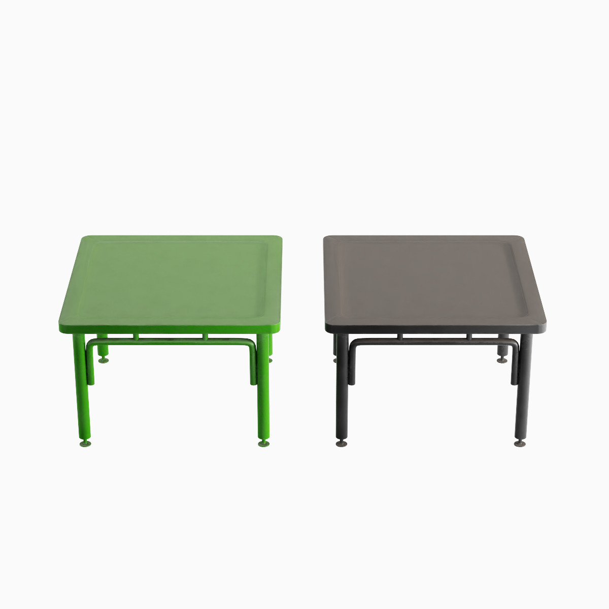 Steel Table Colored 03 Low-poly 3D model_4