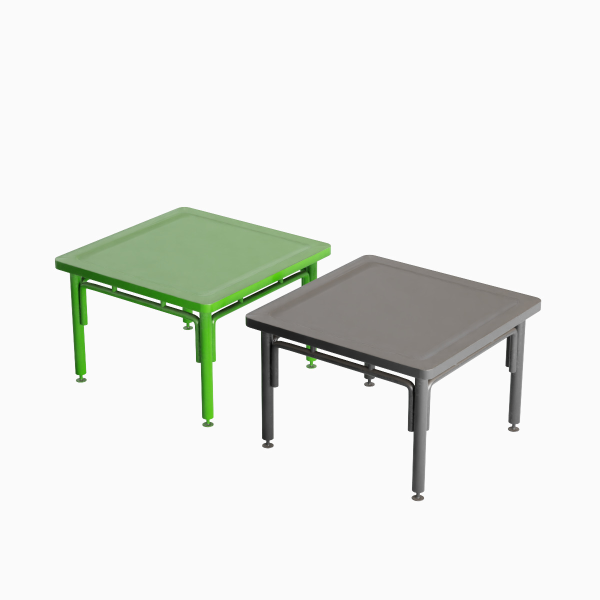 Steel Table Colored 03 Low-poly 3D model_5