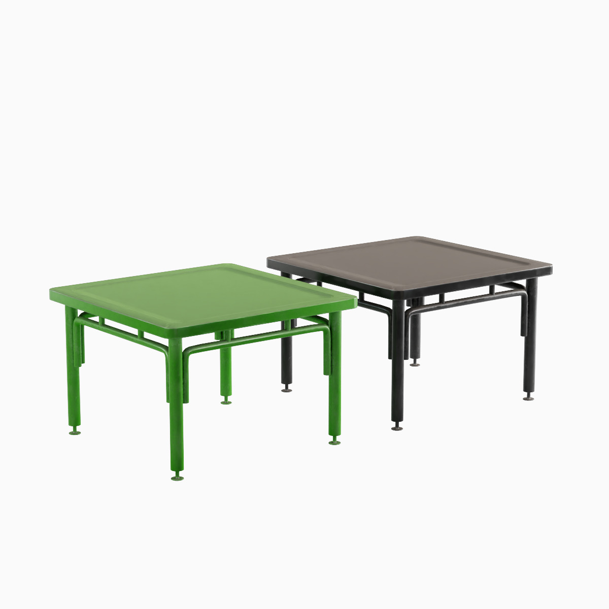 Steel Table Colored 03 Low-poly 3D model_2