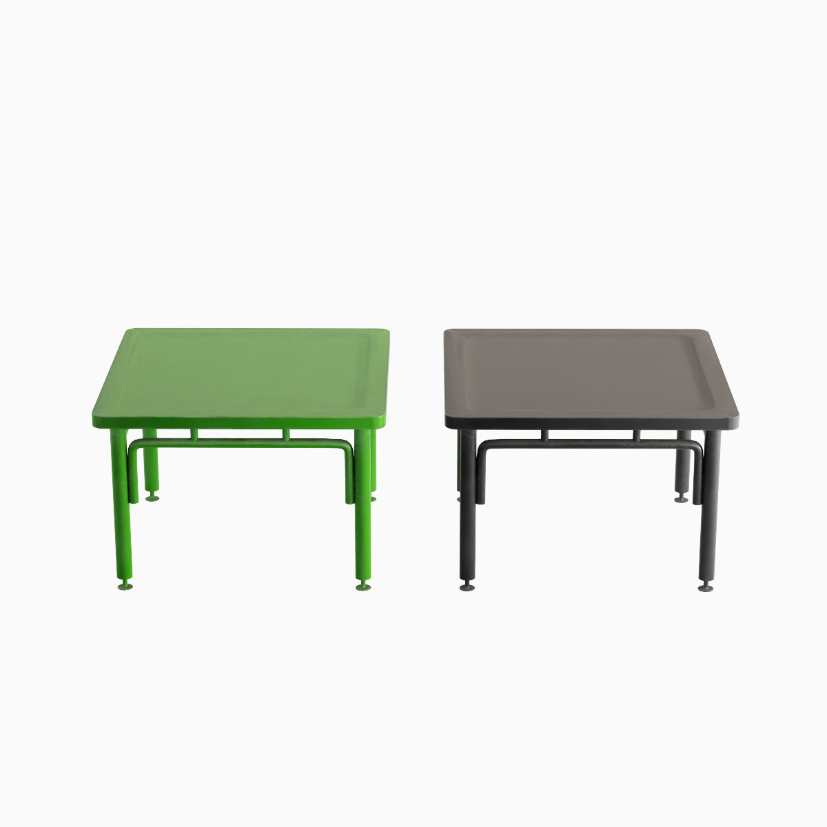 Steel Table Colored 03 Low-poly 3D model_1
