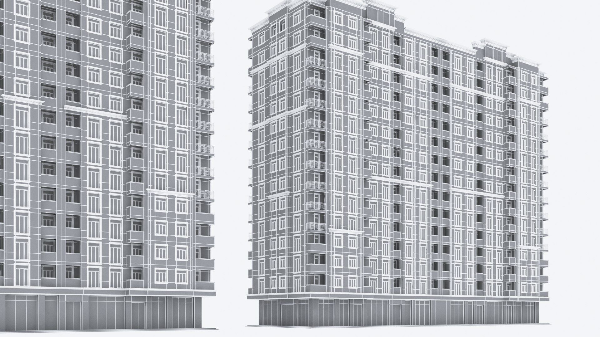 Living Building Low-poly 3D model_3