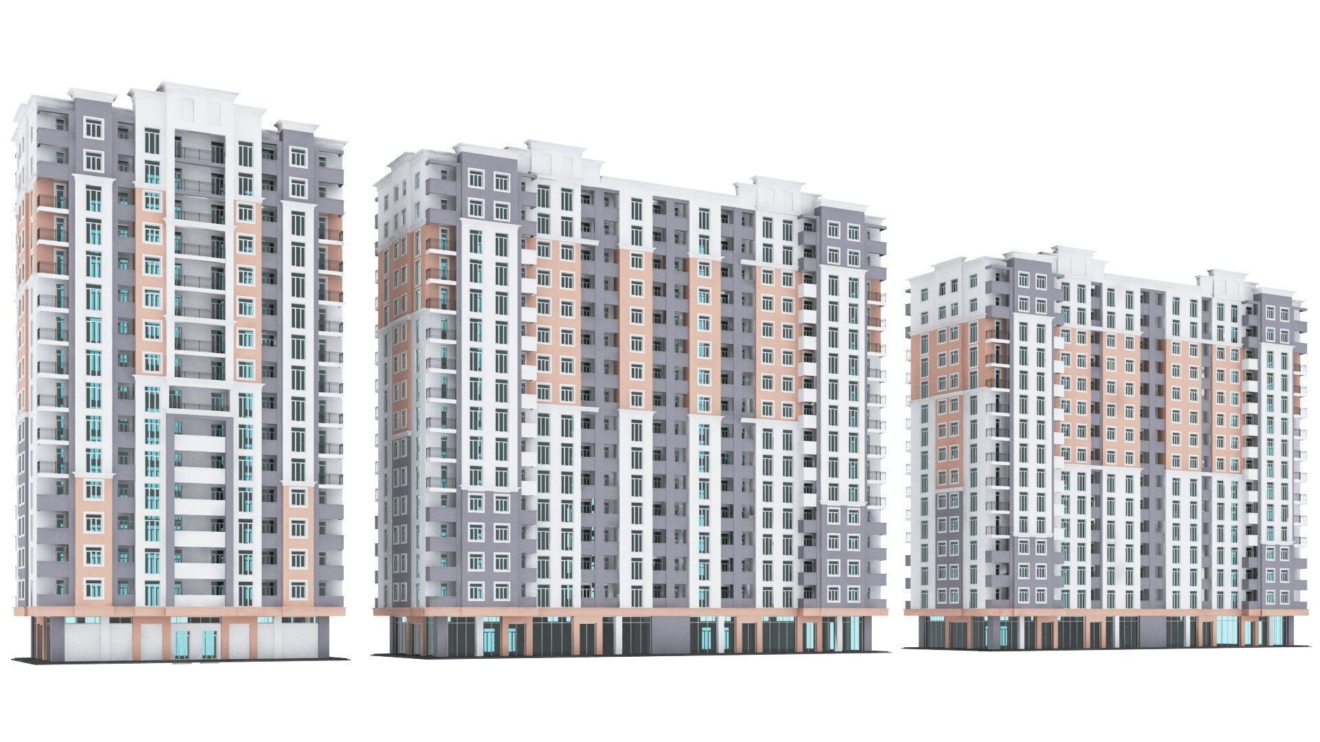 Living Building Low-poly 3D model_2