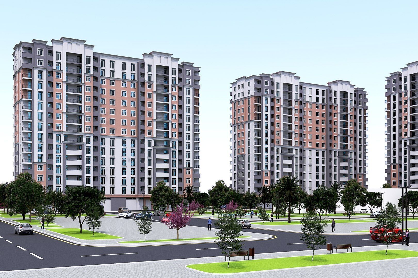 Living Building Low-poly 3D model_9