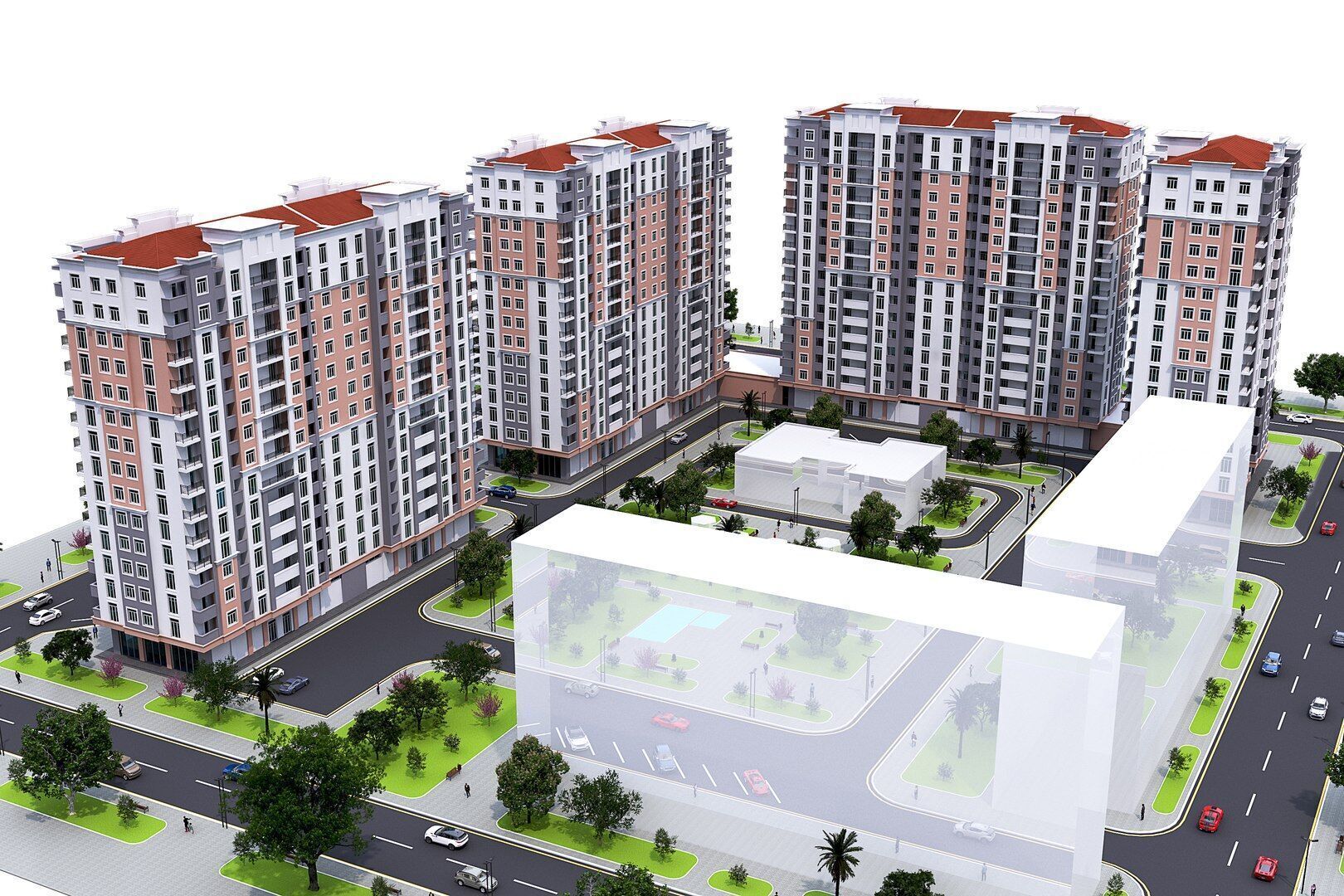 Living Building Low-poly 3D model_11