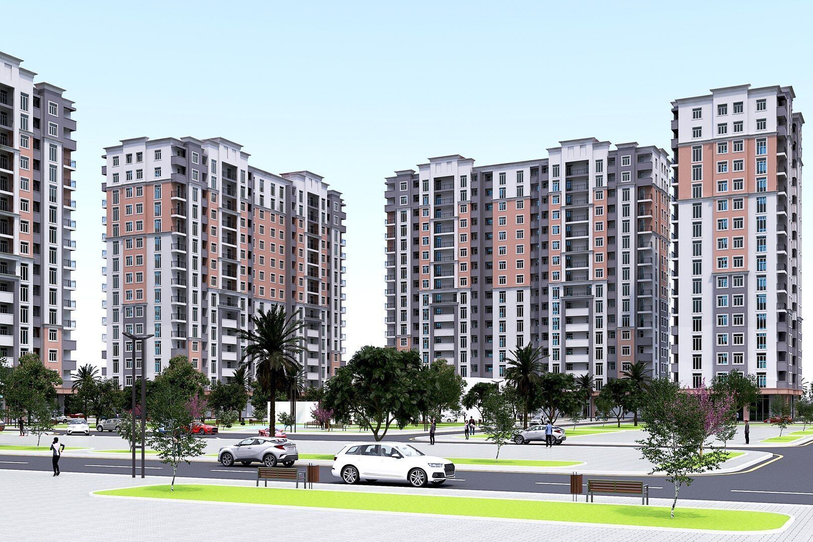 Living Building Low-poly 3D model_1