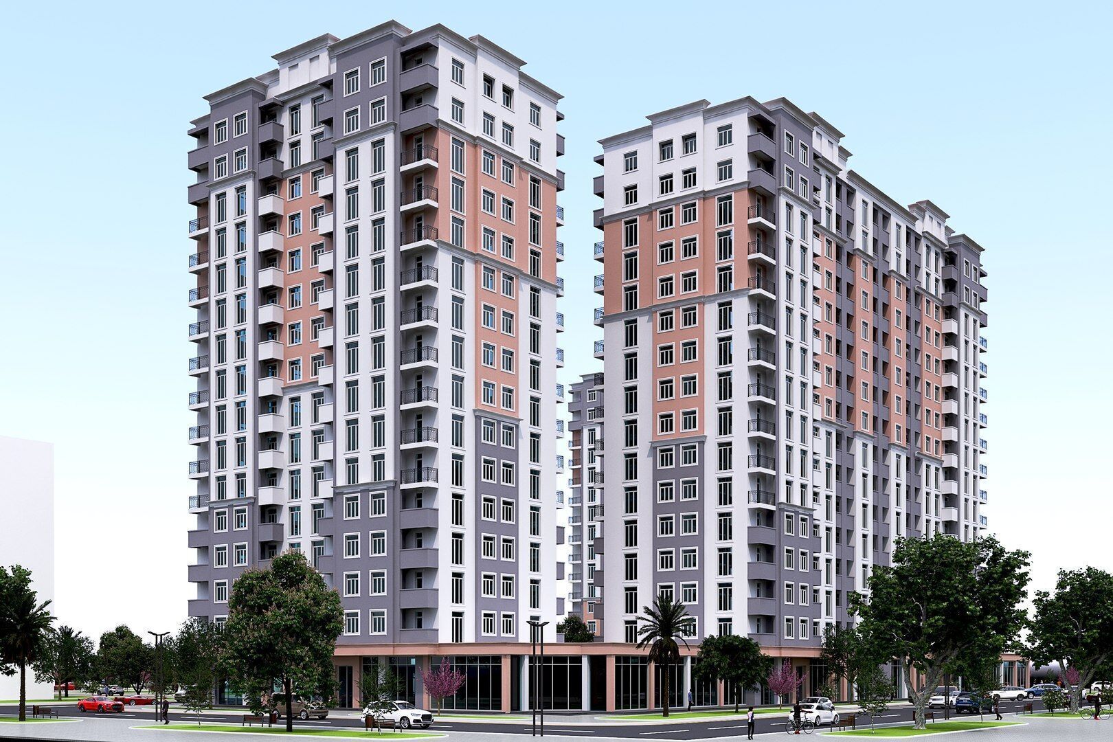 Living Building Low-poly 3D model_7