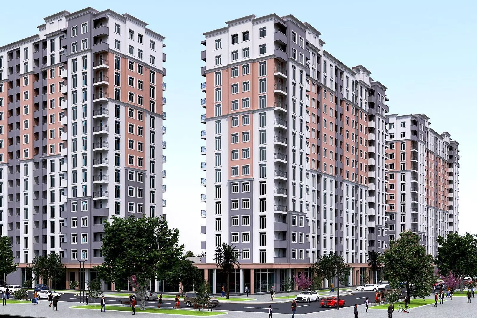 Living Building Low-poly 3D model_0