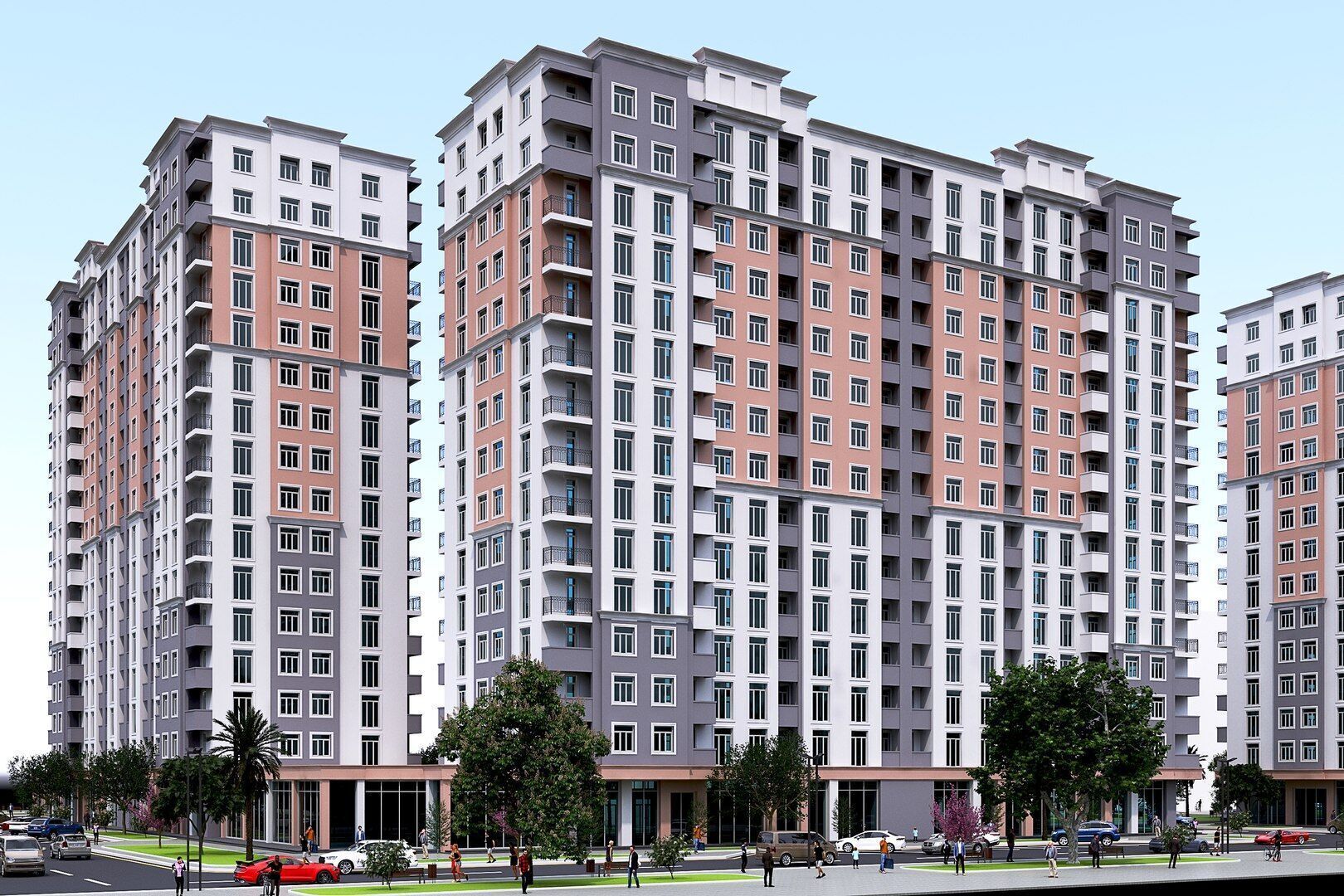 Living Building Low-poly 3D model_6