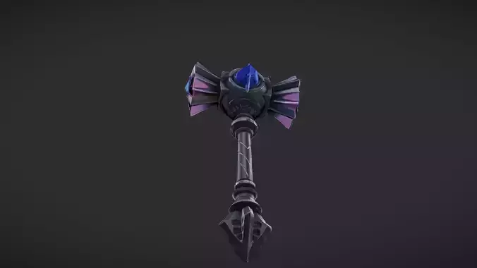 fantasy style crystal hammer