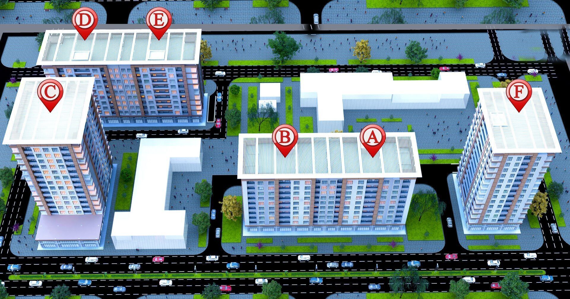 Living Building Low-poly 3D model_4