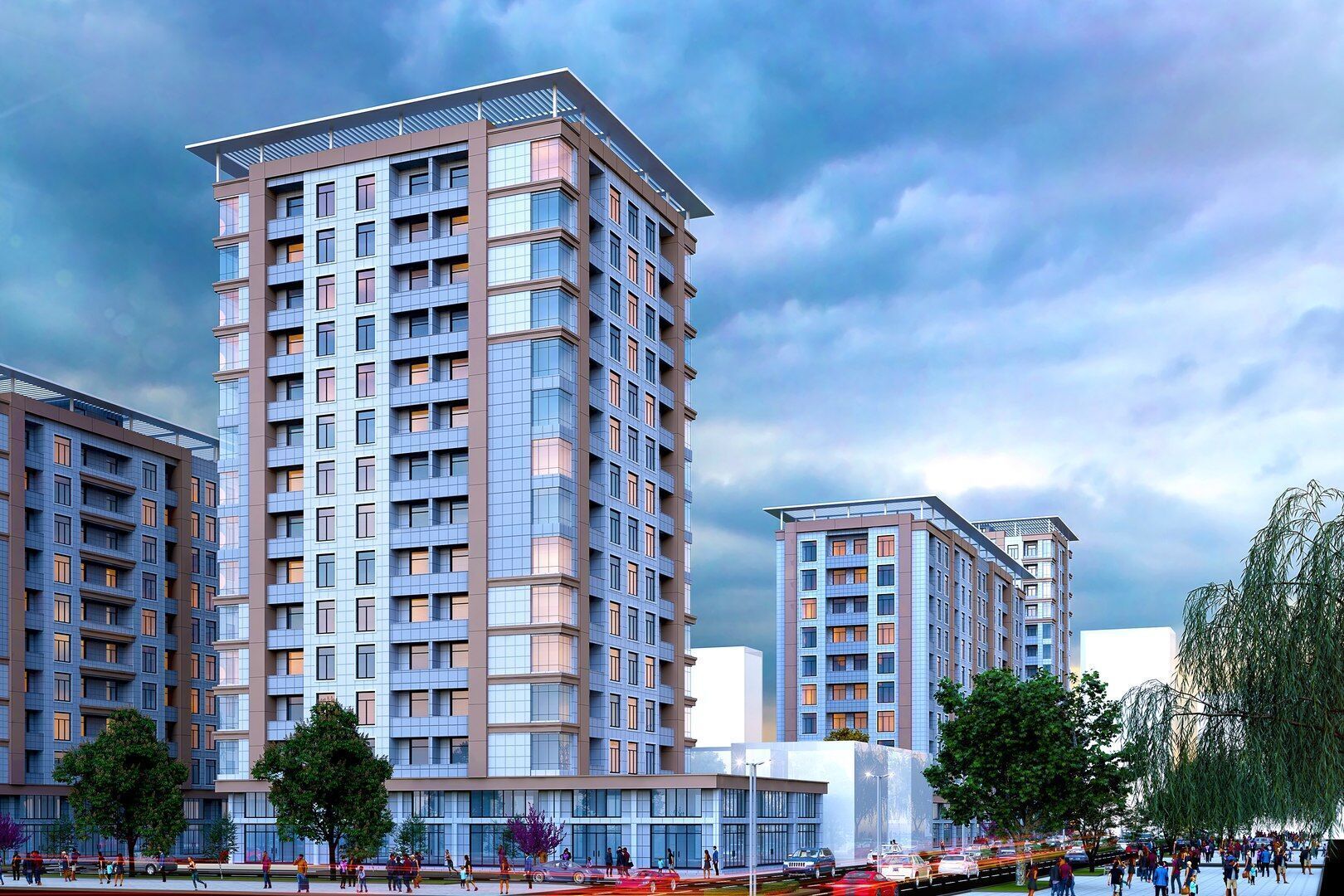 Living Building Low-poly 3D model_1