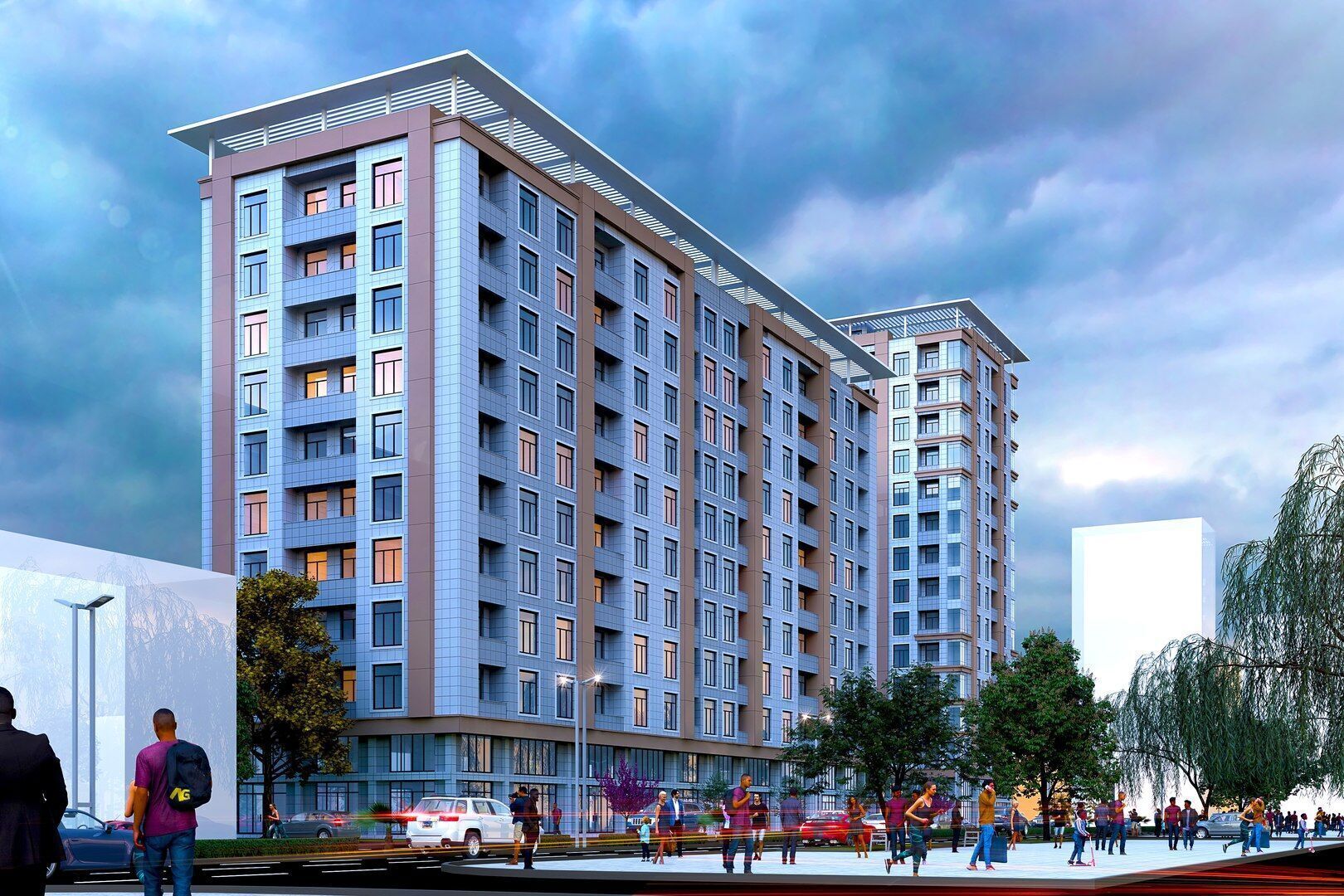 Living Building Low-poly 3D model_2