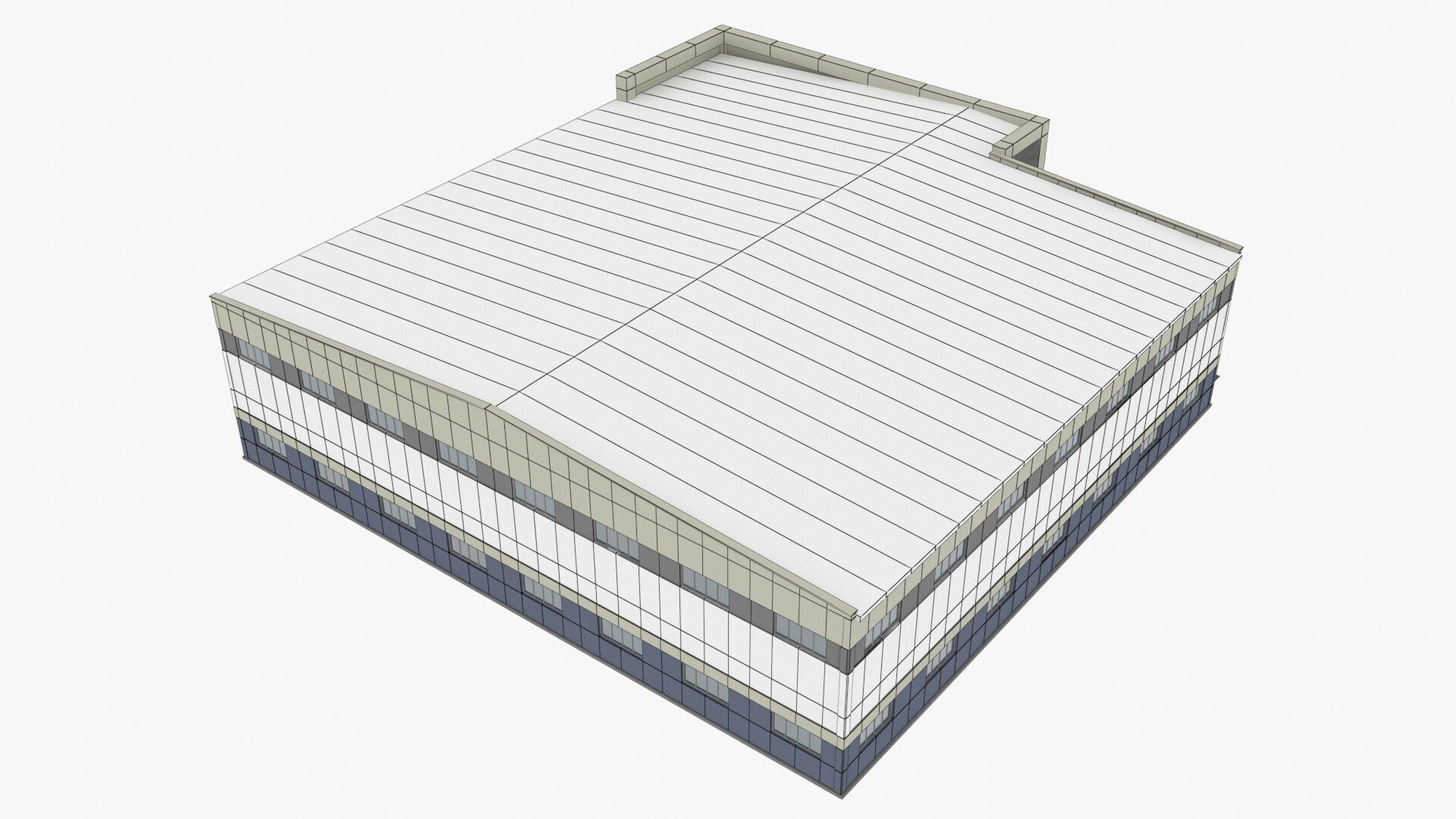 Warehouse Low-poly 3D model_7