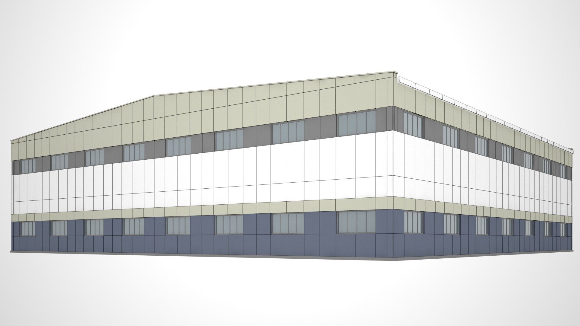 Warehouse Low-poly 3D model_3