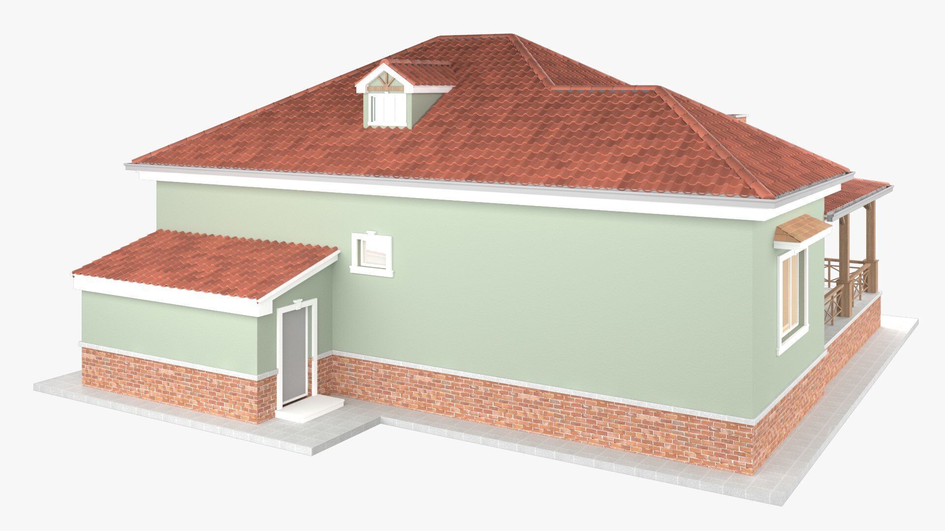 house Low-poly 3D model_6