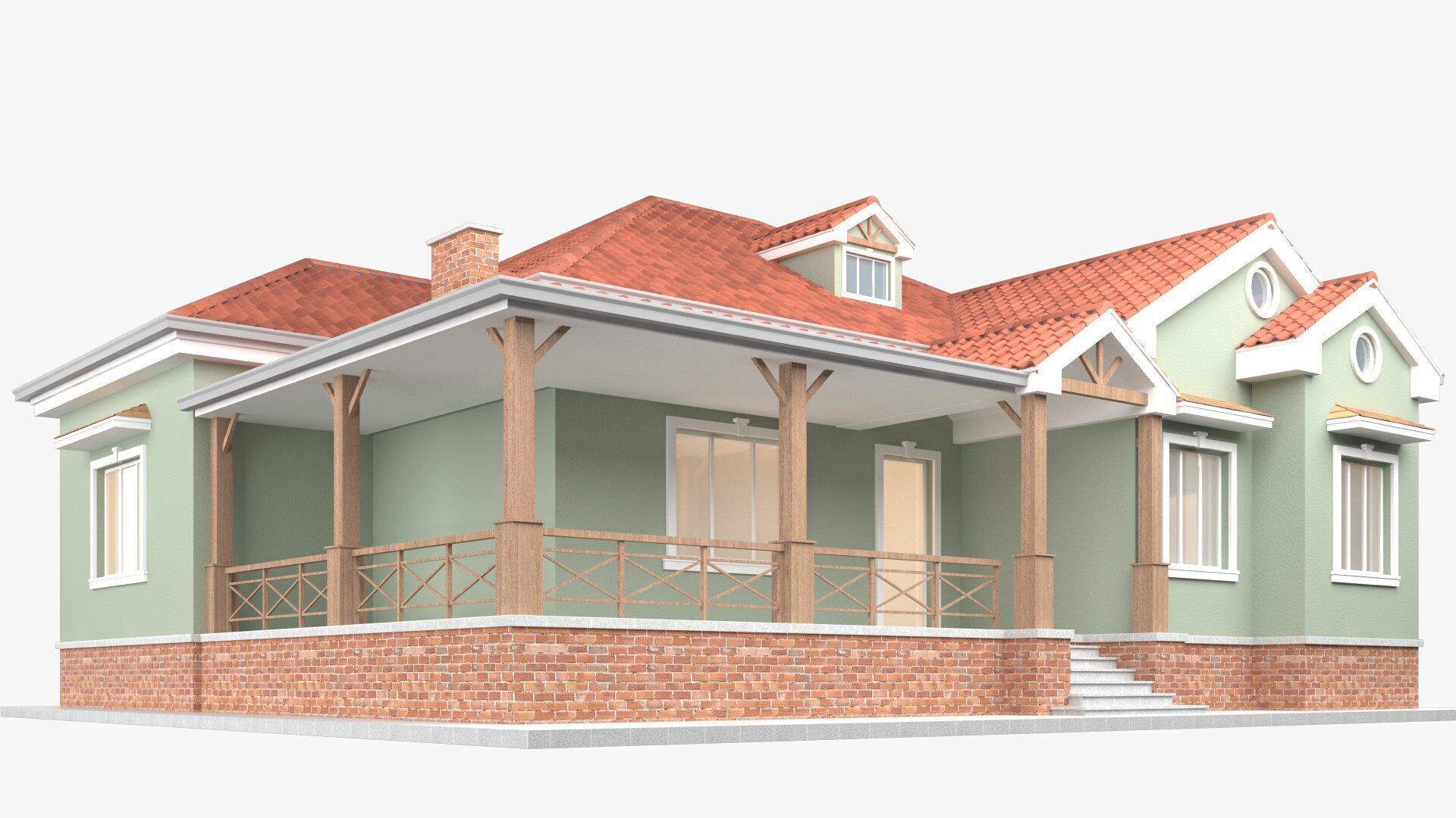 house Low-poly 3D model_5