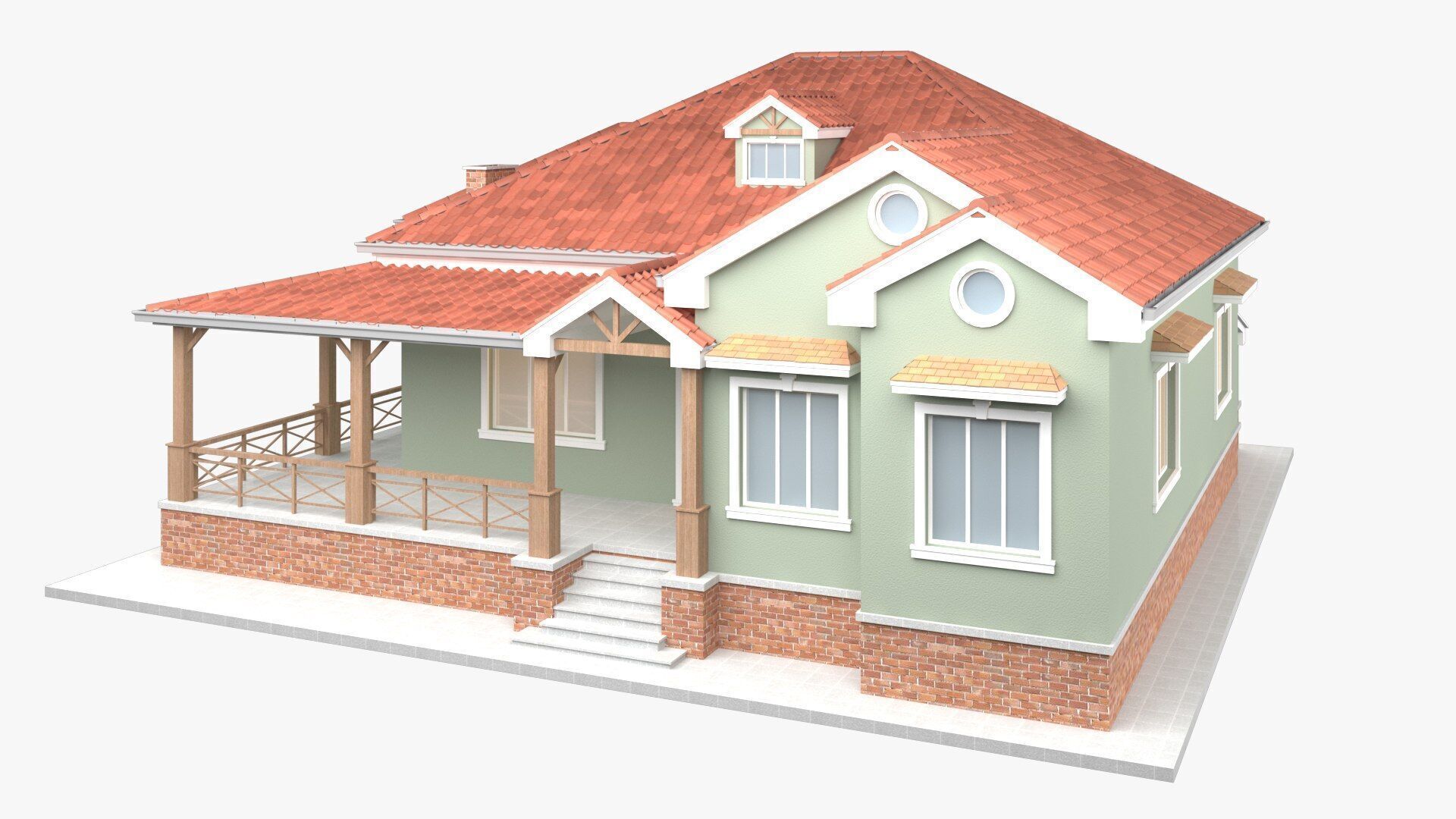 house Low-poly 3D model_9