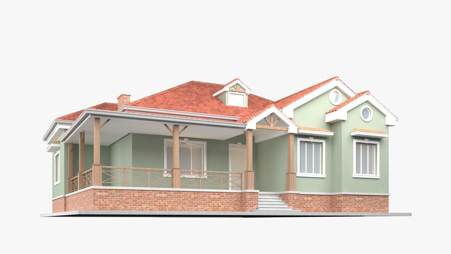 house Low-poly 3D model_10