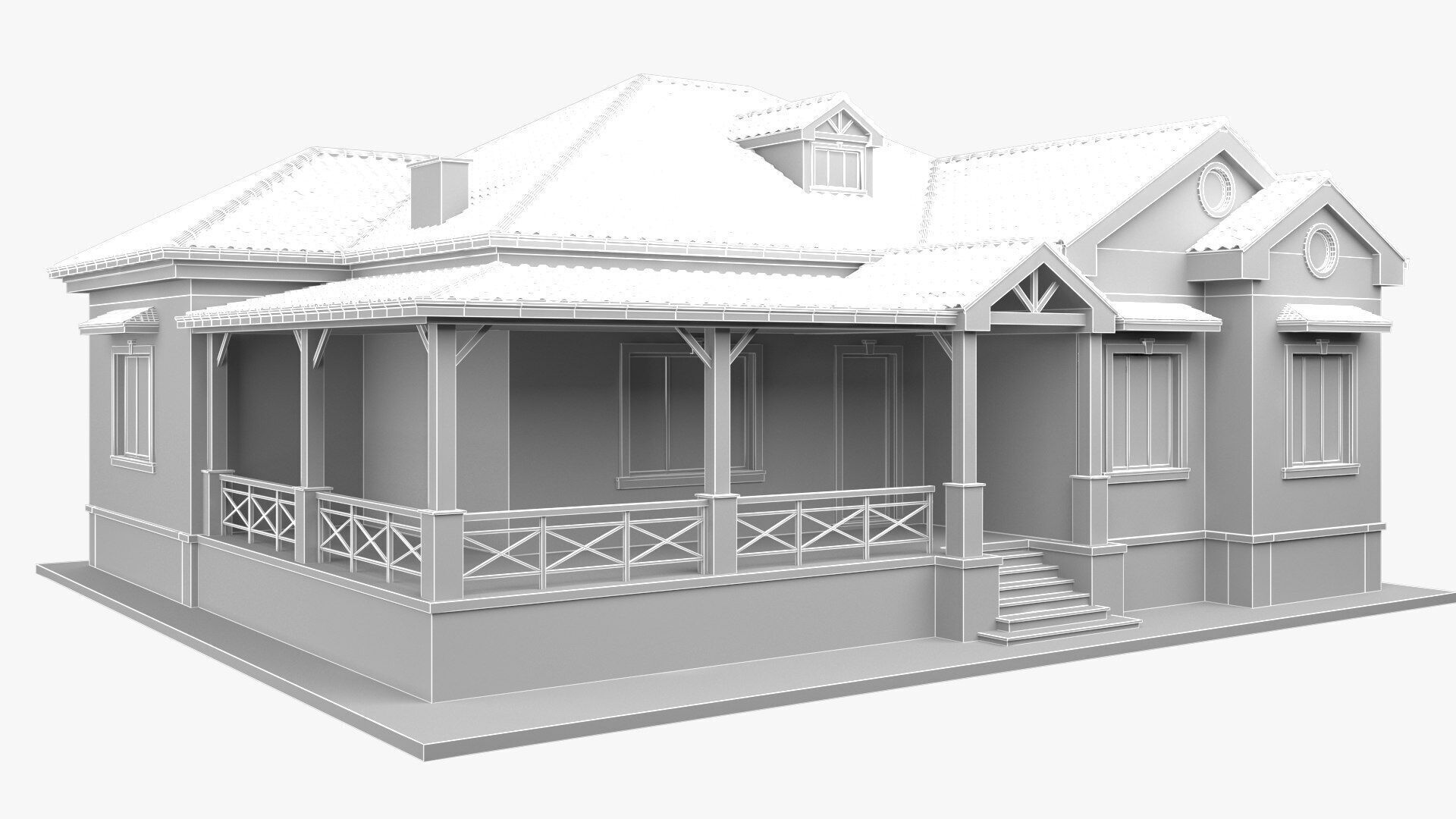 house Low-poly 3D model_12