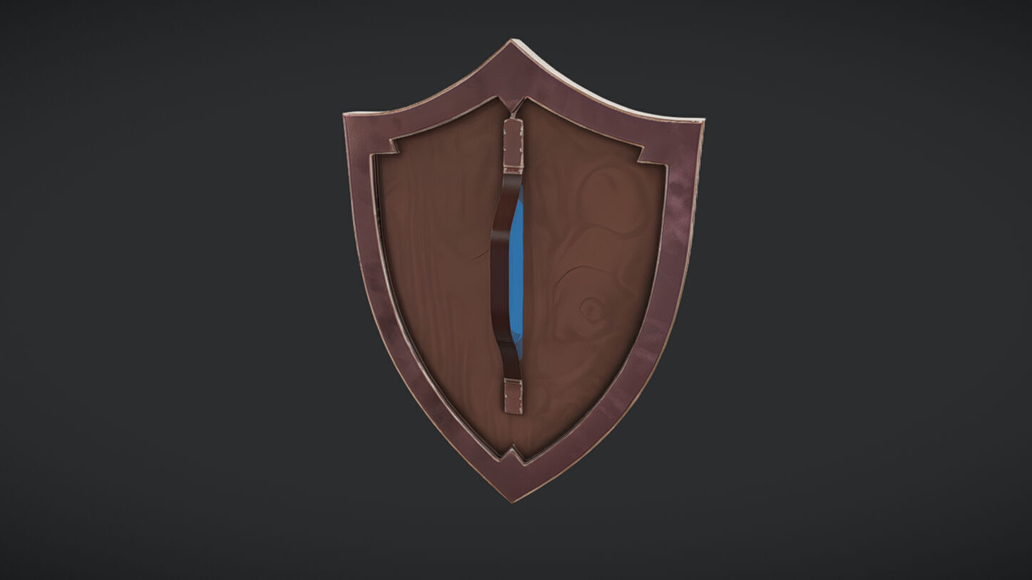 Mystical decorative shield 3D model_3