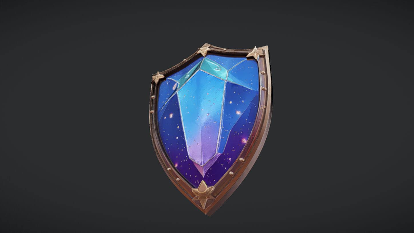 Mystical decorative shield 3D model_2