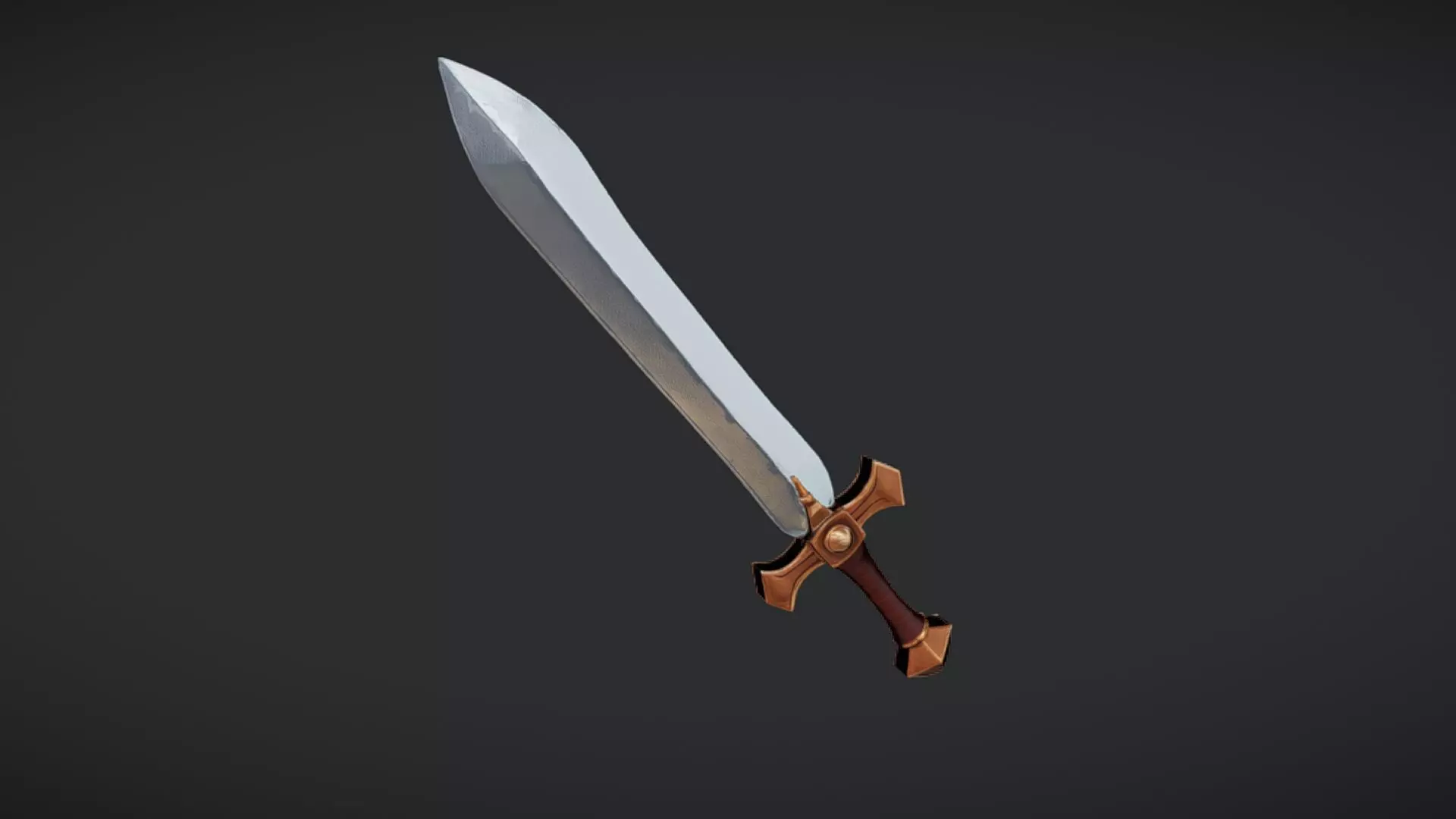 Medieval-style sword 3D model_0