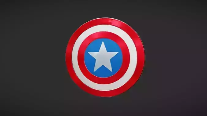 Iconic round shield with star emblem