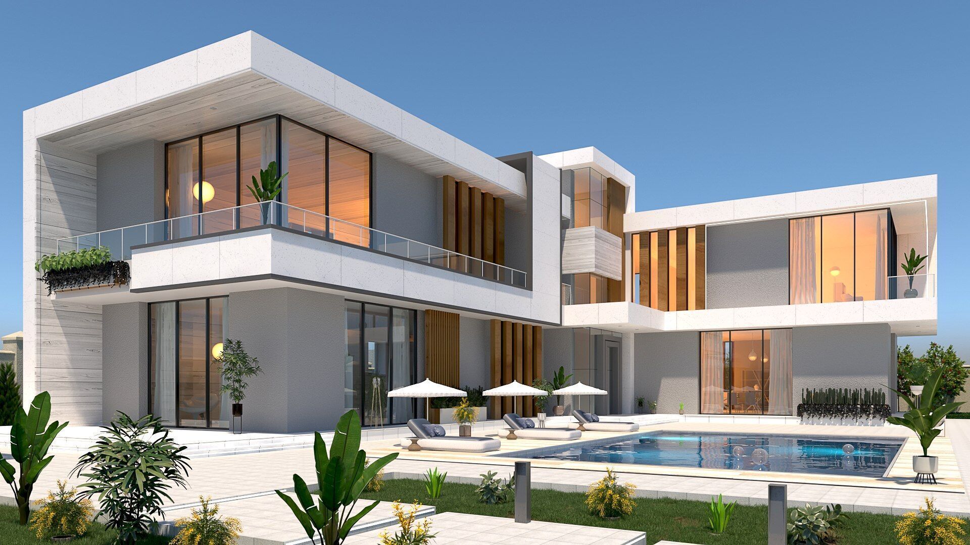 villa Low-poly 3D model_10