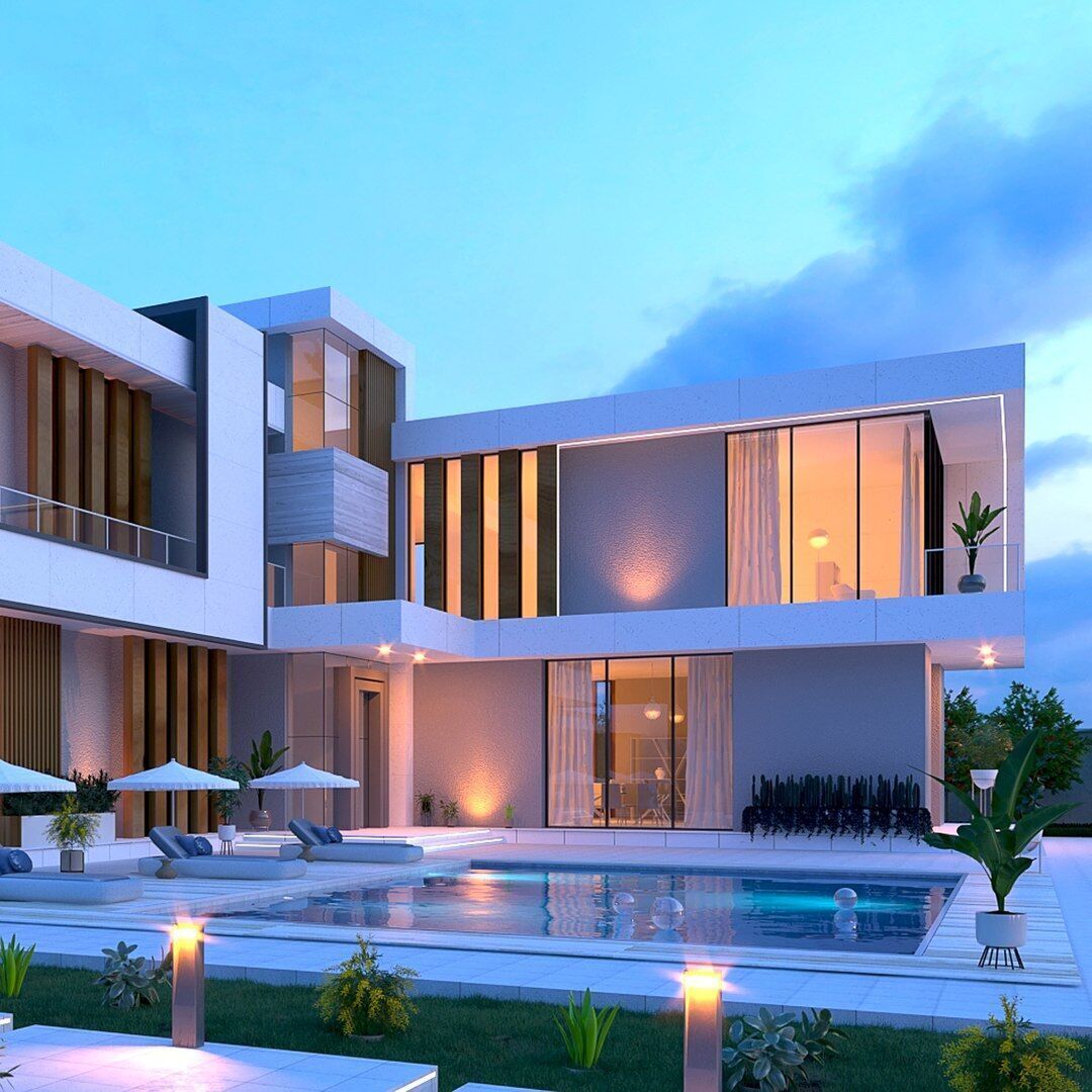 villa Low-poly 3D model_1