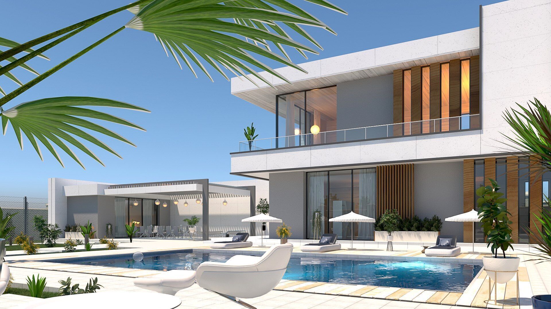 villa Low-poly 3D model_8