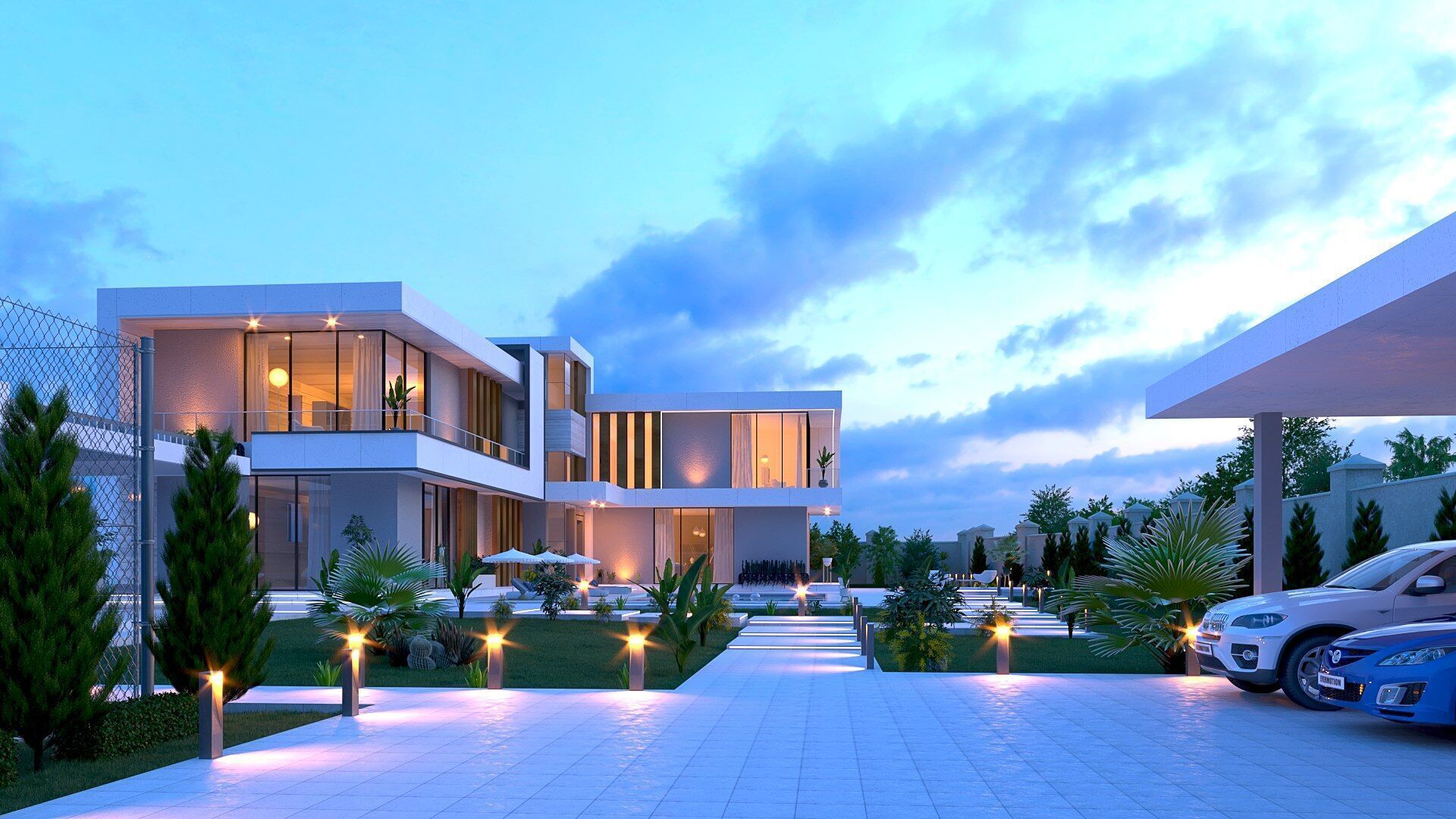 villa Low-poly 3D model_7