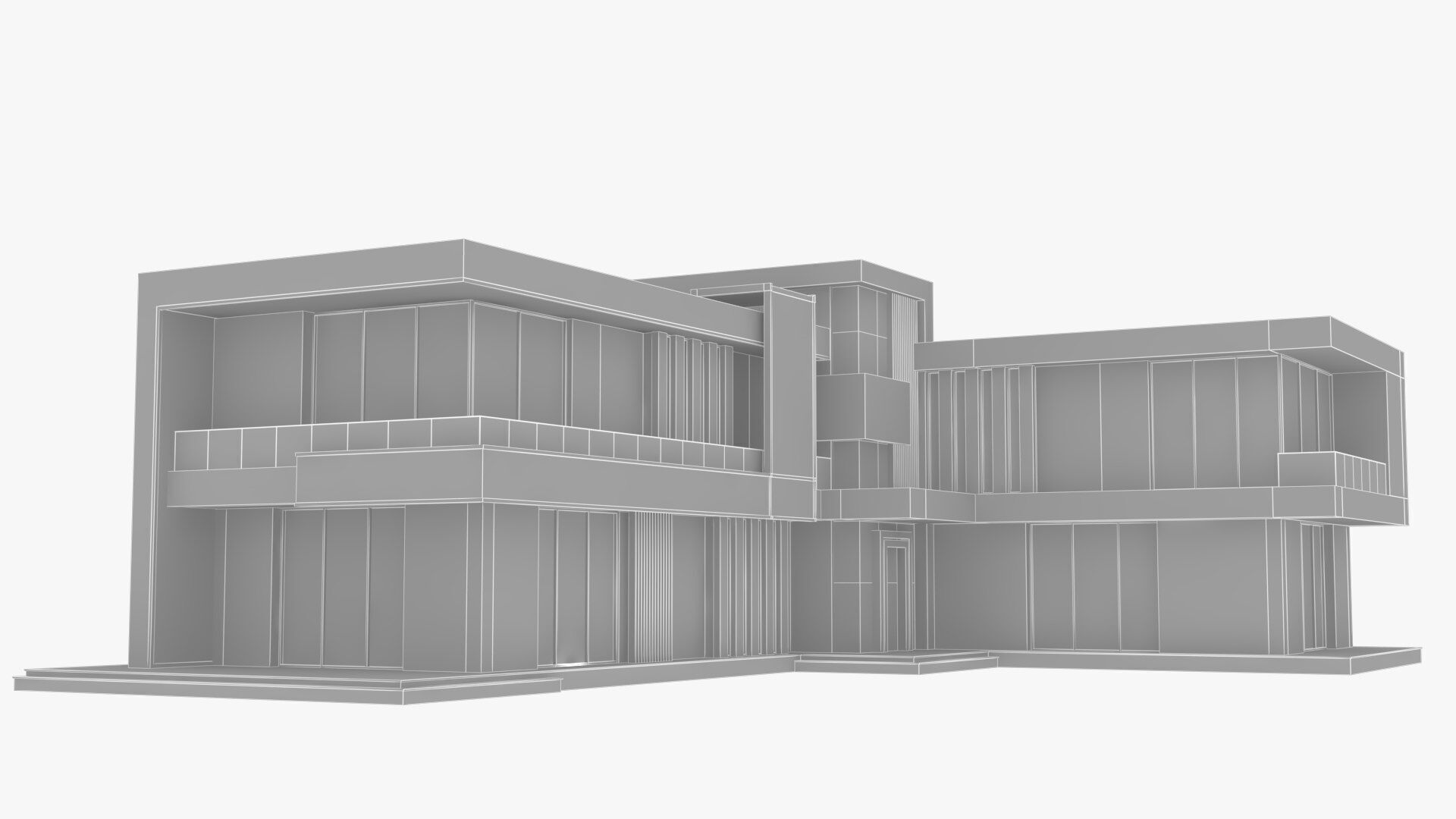 villa Low-poly 3D model_13