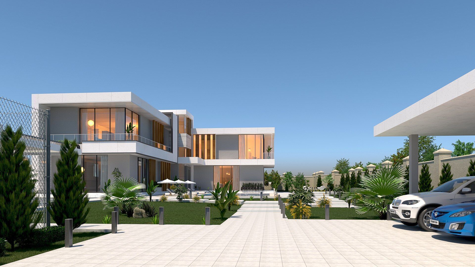 villa Low-poly 3D model_6