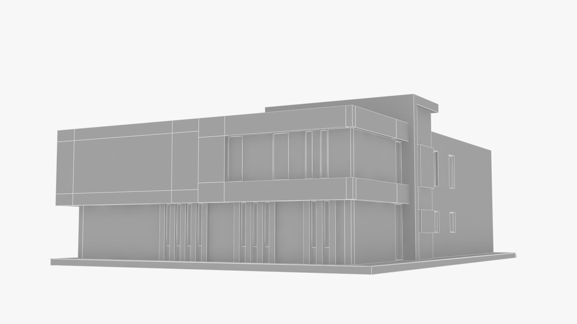 villa Low-poly 3D model_14