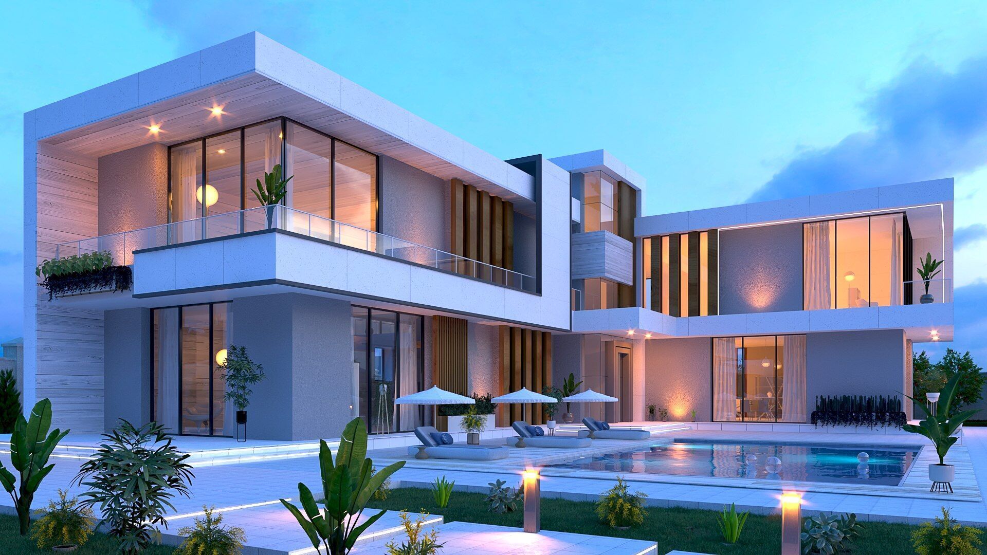 villa Low-poly 3D model_11