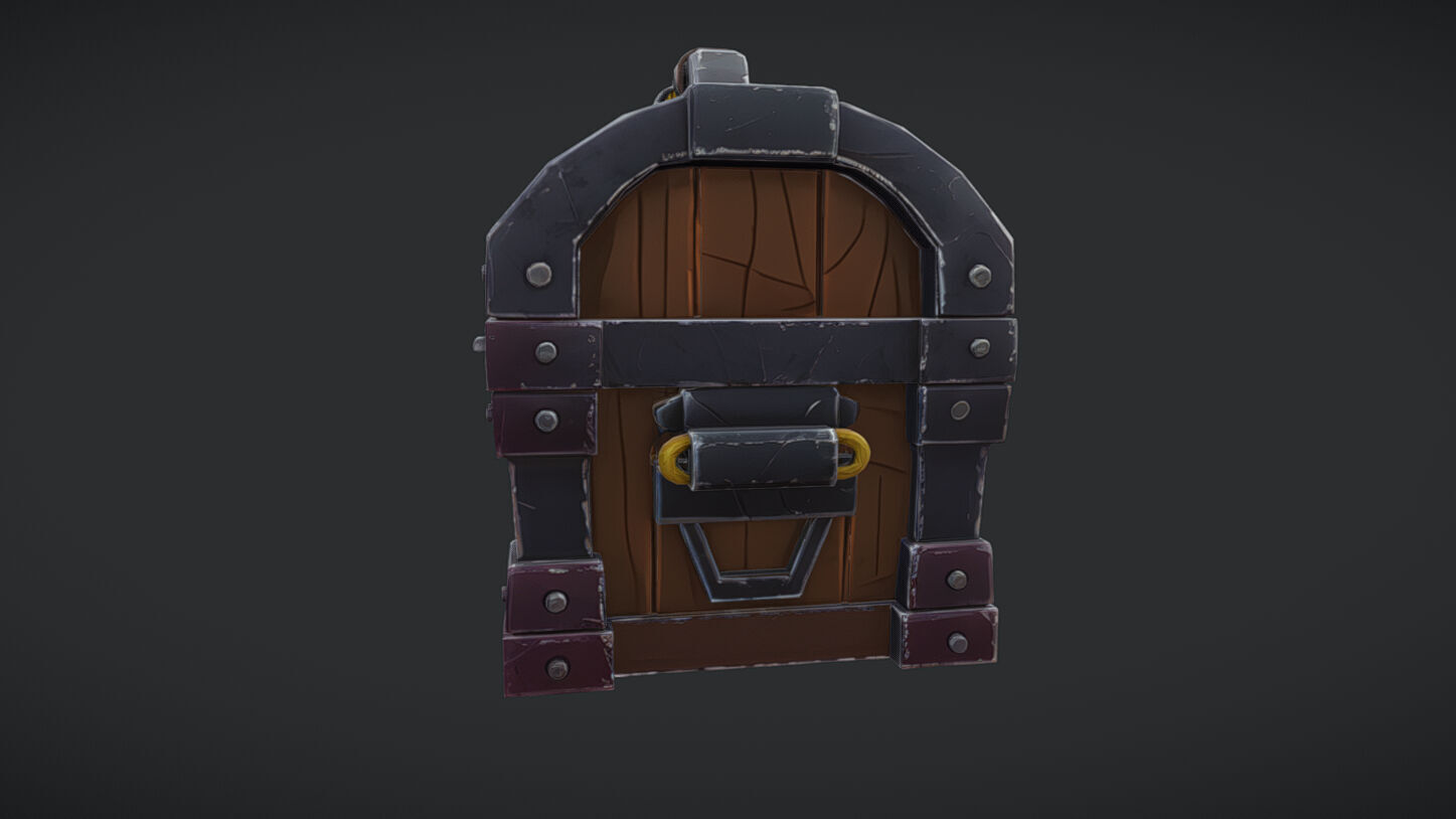 treasure chest 3D model_2