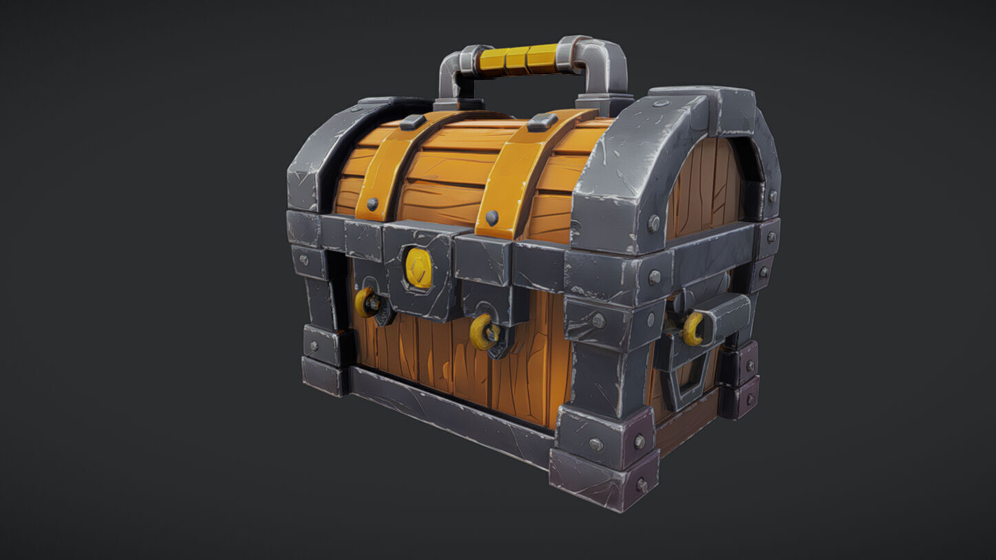 treasure chest 3D model_4