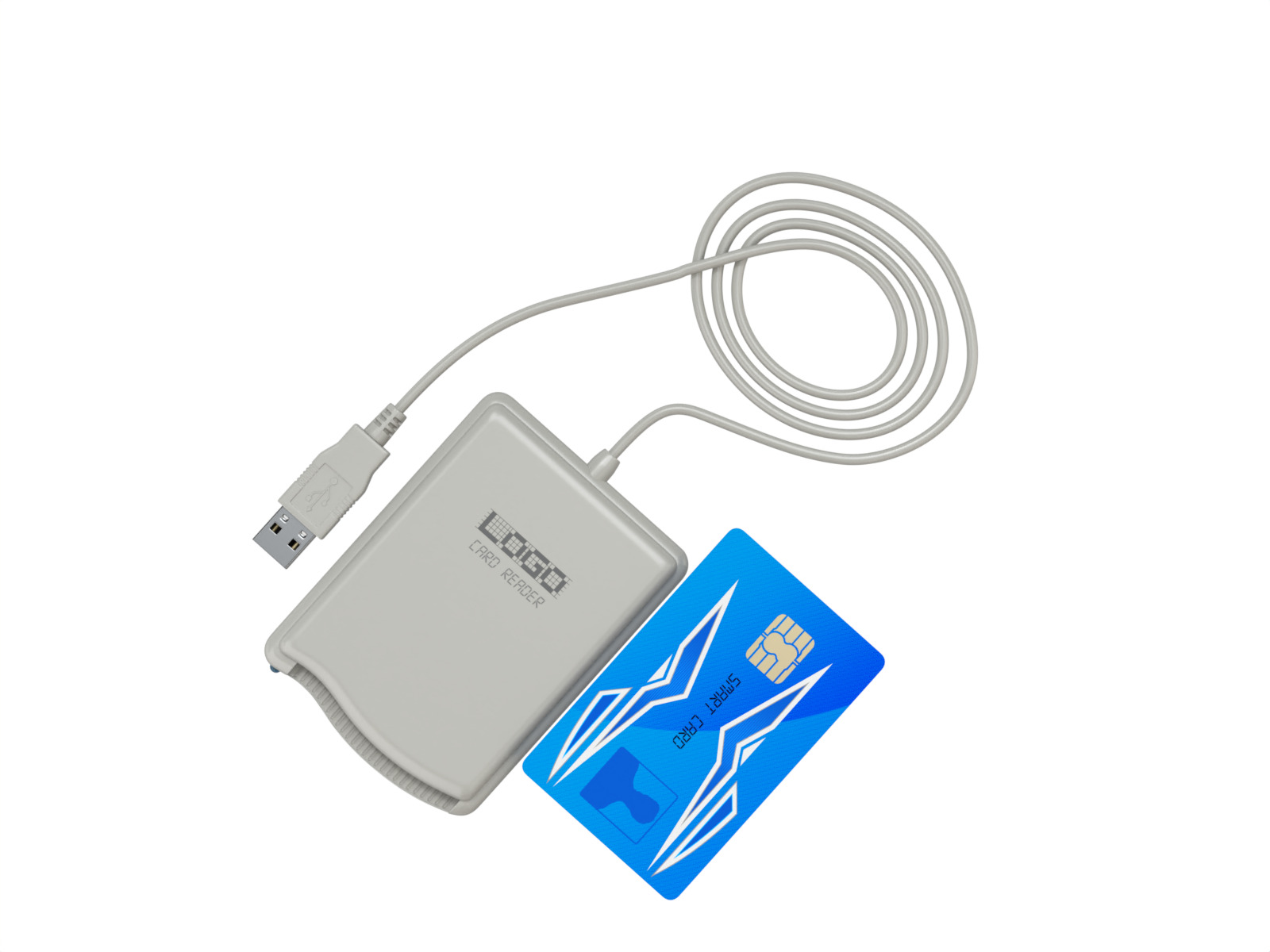 Smart Card Reader 3D model_6