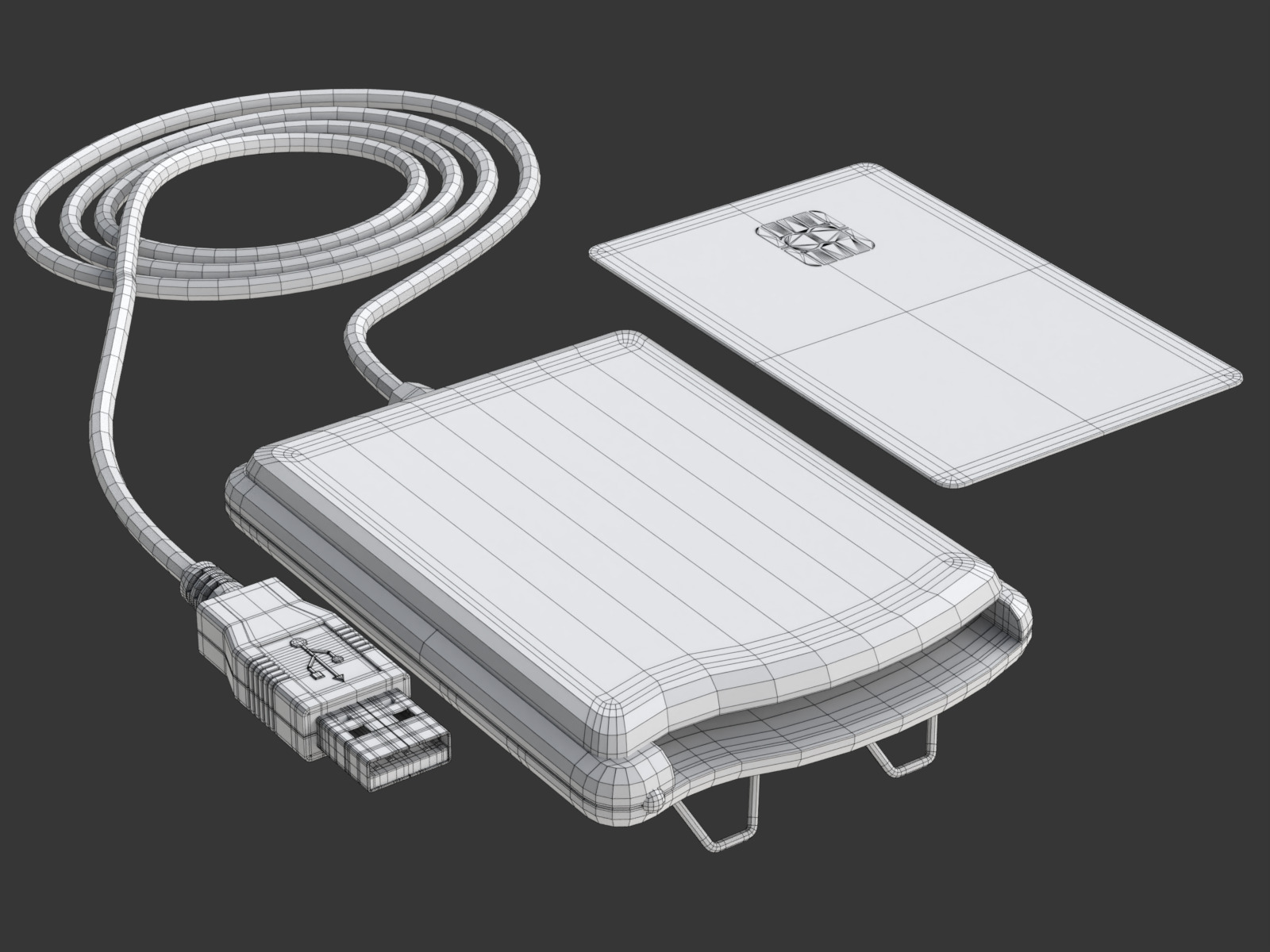 Smart Card Reader 3D model_12