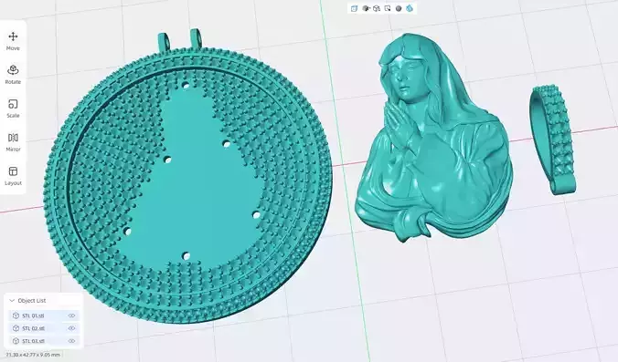 Virgin Mary - Pendant - Necklace