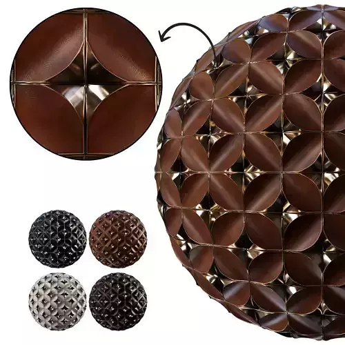 Dune Metal And Leather Wall Tile