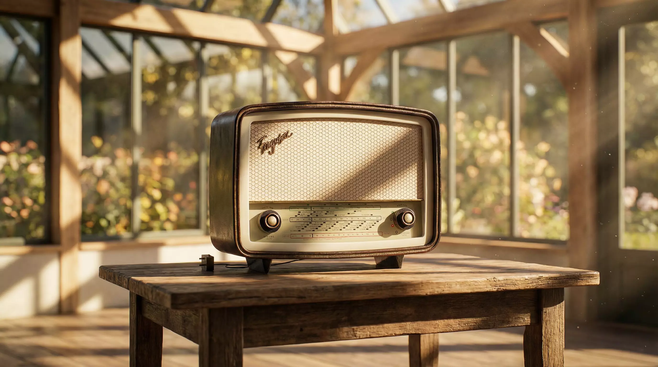 Vintage old radio Ferguson 1950s Firefly Low-poly 3D model