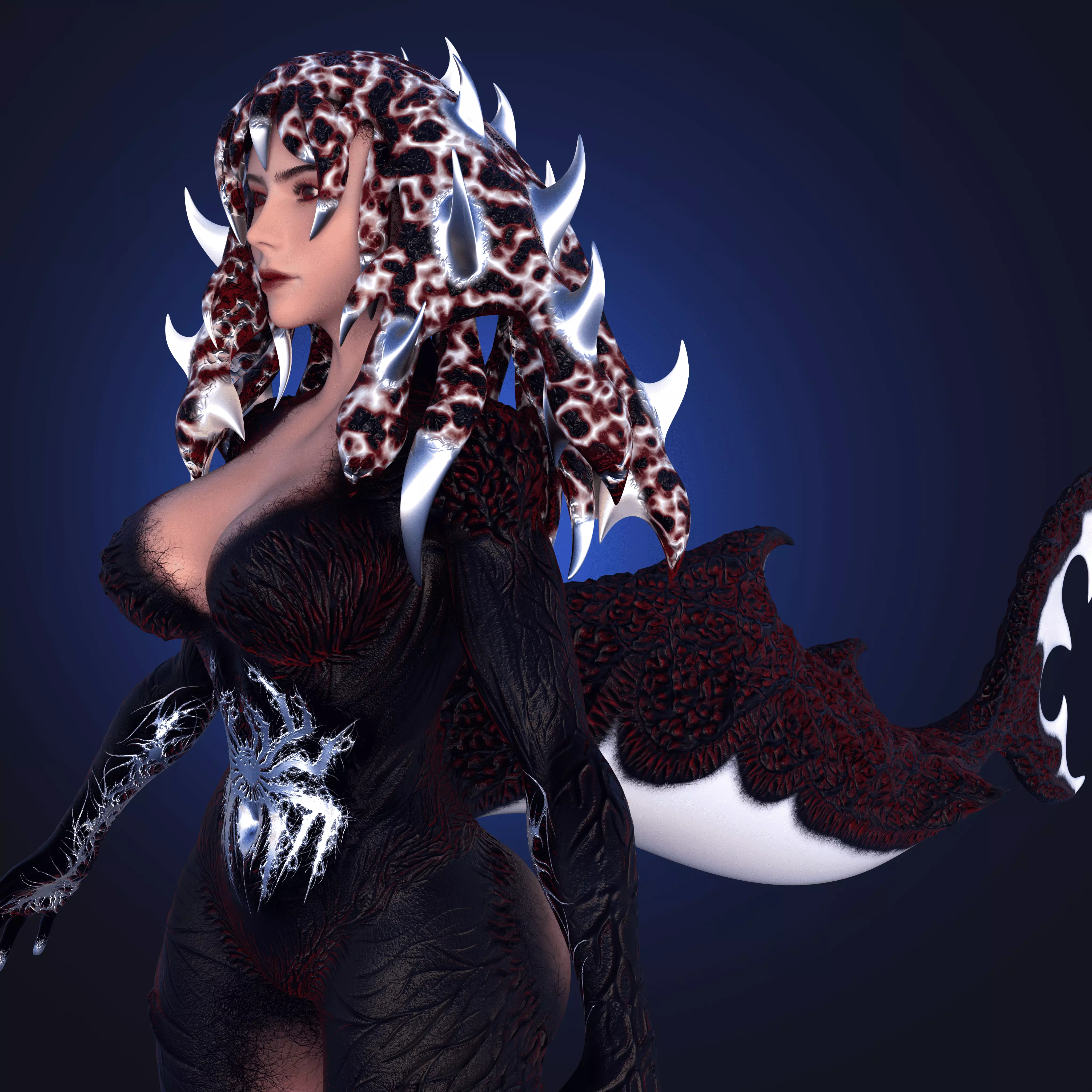 Ellen Joe Symbiotic Low-poly 3D model