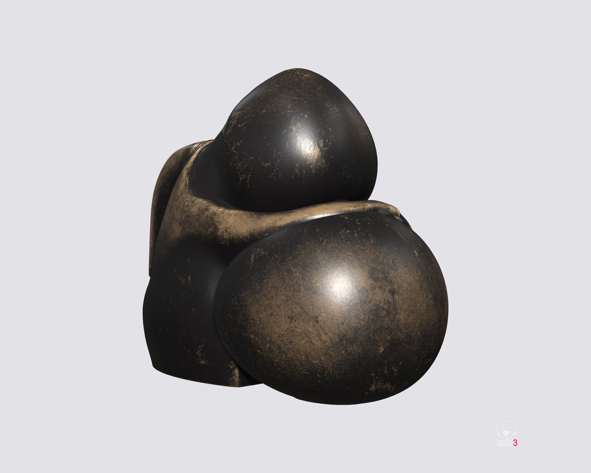 Sleeping monk figurine 3D print model Low-poly 3D model_10