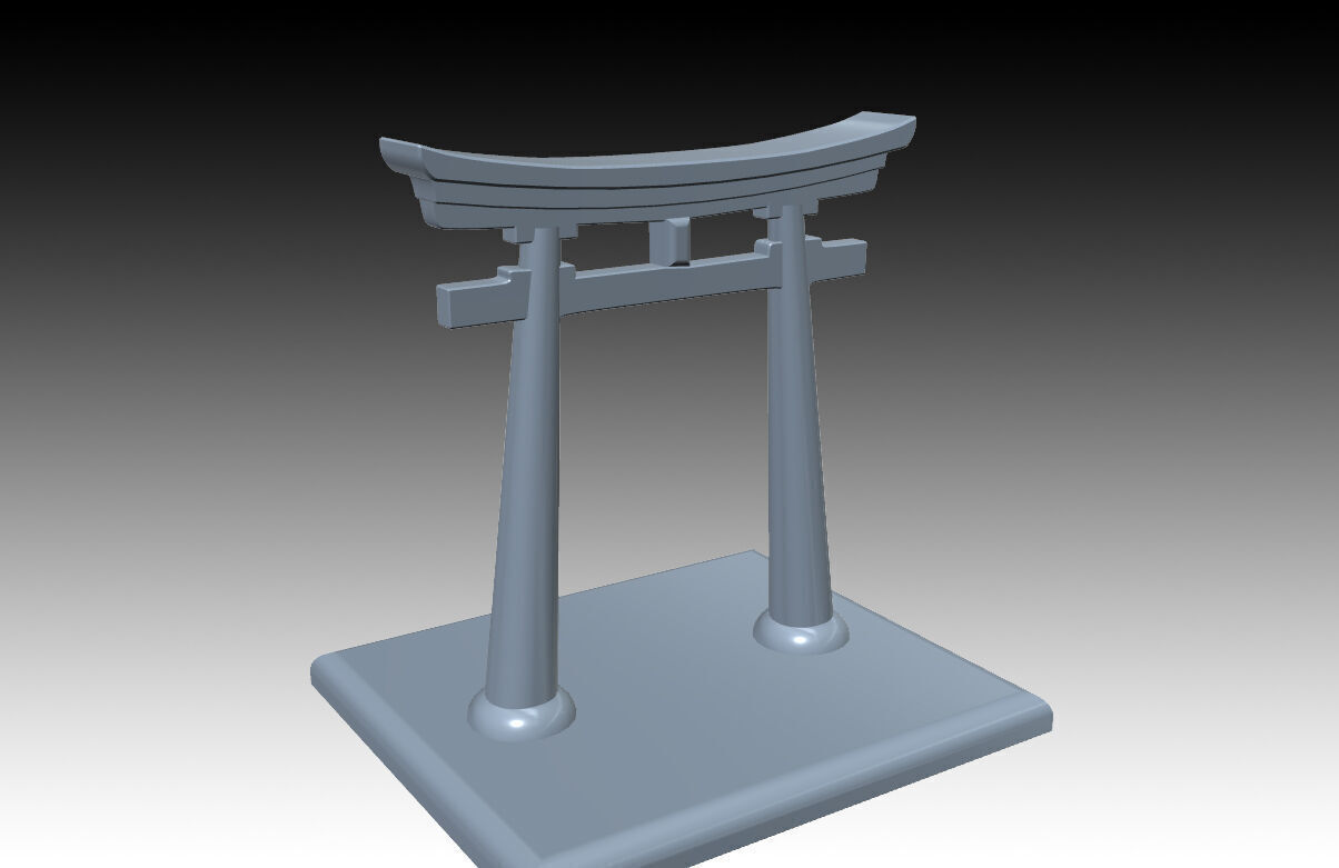 Aquarium Ornaments torii 3D print model_6