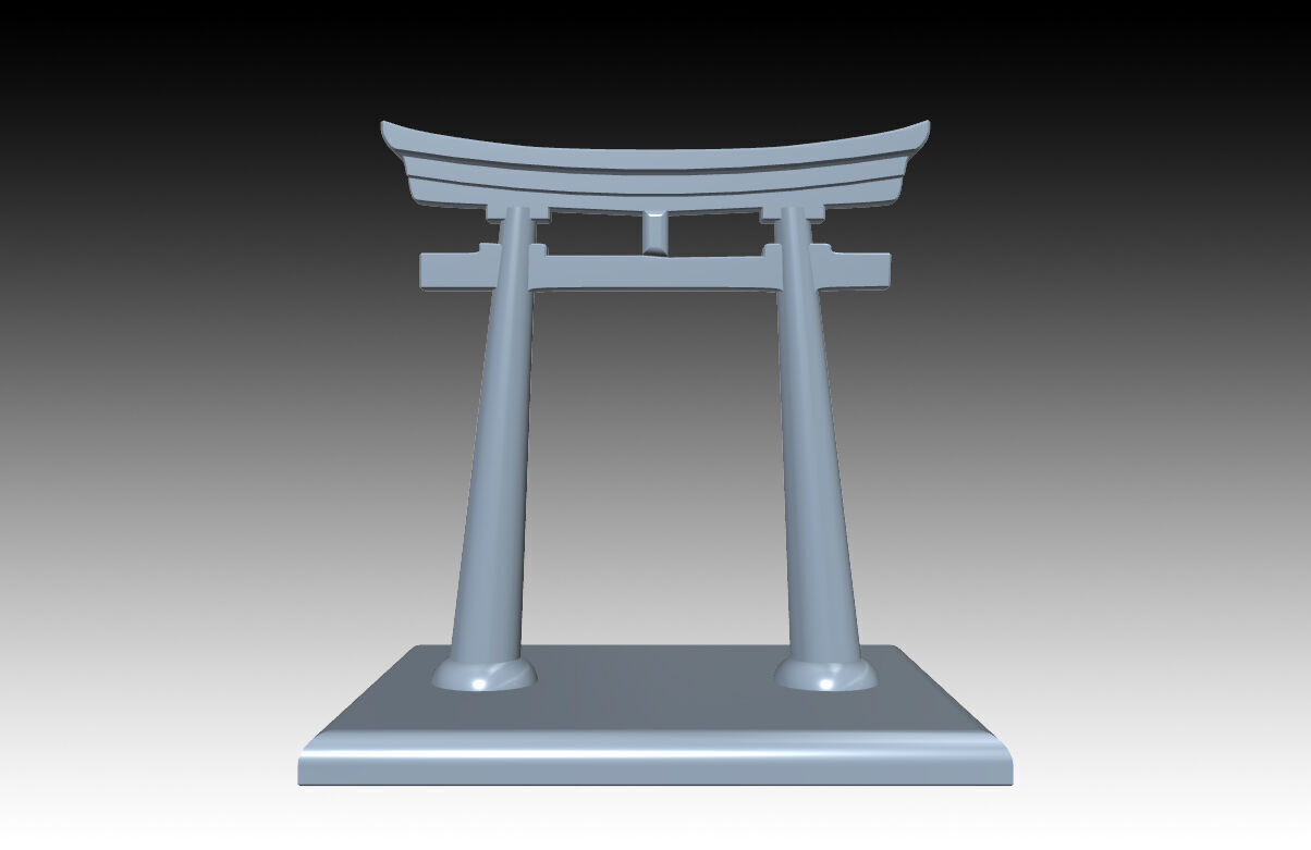 Aquarium Ornaments torii 3D print model_9